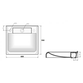 Фото 2 Умивальник над пральною машиною 60х55 (кронштейни в комплекті) Фото 2 Умивальник над пральною машиною 60х55 (кронштейни в комплекті)