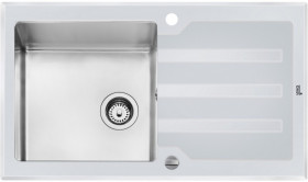 Фото Кухонная мойка TEKA LUX 1B 1D 86 REV Белое стекло (12129012) Фото Кухонная мойка TEKA LUX 1B 1D 86 REV Белое стекло (12129012)