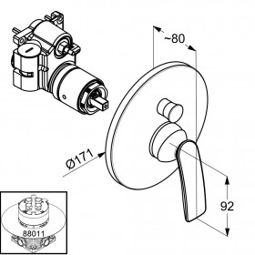 Фото 1 KLUDI BALANCE встраиваемый смеситель для ванны и душа, защищен от обратного тока воды Фото 1 KLUDI BALANCE встраиваемый смеситель для ванны и душа, защищен от обратного тока воды
