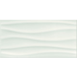 Фото Плитка настенная WHITE GLOSSY WAVE STRUCTURE 29,7х60
