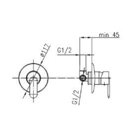 Фото 1 589-640-00 AMBER Смеситель для душа скрытого монтажа Фото 1 589-640-00 AMBER Смеситель для душа скрытого монтажа