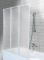 Фото 170-04010 Штора для ванны Aquaform Standart-3 120х140 см. Каркас — белый