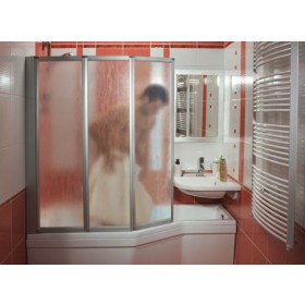 Фото 1 Штора на ванну Ravak VS3 - 130. Каркас - сатин. Витраж - стекло (Transparent)