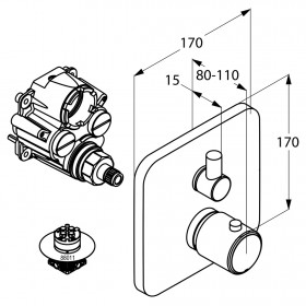 Фото 1 KLUDI E2 встраиваемый смеситель для душа с термостатом Фото 1 KLUDI E2 встраиваемый смеситель для душа с термостатом