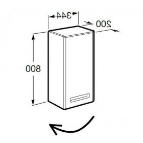 Фото 3 Пенал подвесной Roca Gap White правый  (856527576)