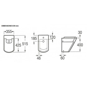 Фото 3 Биде Roca Hall (357624000)