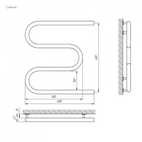 Фото 1 Полотенцесушитель Laris Змейка 32 РС3 600х600