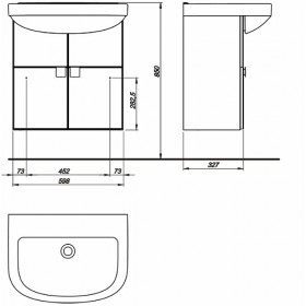 Фото 1 Kolo Primo Тумба с умывальником (K89033000)