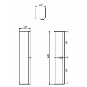 Фото 1 Пенал подвесной Botticelli Velluto VltP-190 синий