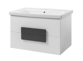 Фото Тумба подвесная Модена 100 Т-8 White с раковиной Элиз 100