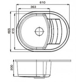 Фото 1 Кухонная мойка Granado MALAGA avena (610*465mm)