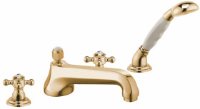 Фото KLUDI ADLON (515254520) смеситель для ванны врезной на 4 отверстия, золото