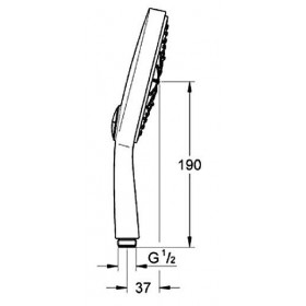 Фото 4 Лейка для душа Grohe Power&Soul Cosmo 160 Ecojoy, на 4 режима (27668000)