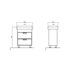 Фото 1 Тумба Аква Родос Ника с умывальником Side 65