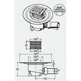 Фото 1 Трап для душа VIEGA 556938 с насадкой DN50