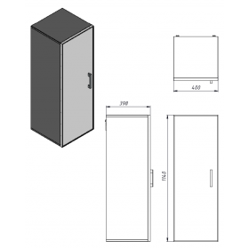 Фото 1 Пенал подвесной Ювента Manhattan MnhP-114 белый