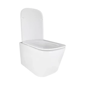 Фото 4 Унітаз підвісний Crow, Ultra Quiet з сидінням Slim Duroplast/ Soft-close/ Quick relase White Qtap 