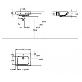 Фото 1 Kolo Modo Reflex  умывальник 50 см (L31950900)
