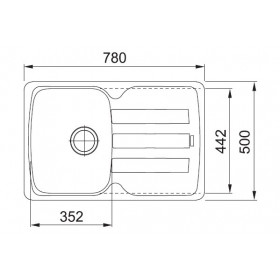 Фото 1 Кухонная мойка Franke AZG 611-78 Оникс (114.0499.170)