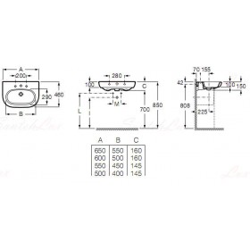 Фото 3 Умывальник Roca Meridian-N 55 (327243000)