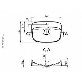 Фото 5 Умывальник Miraggio Lifou Глянец Овальный Накладной