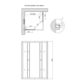 Фото 4 Душова кабіна Lidz Wawel SC90x90.SAT.LOW.FR. квадратна.
