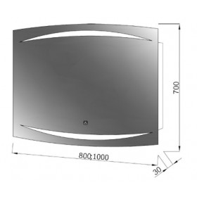 Фото 1 Зеркало Смайл Z-80*70 LED S (touch control)