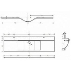 Фото 1 Умывальник из литого мрамора Fancy Marble MARGO 1500С (2715101) отсутствует фабричная упаковка