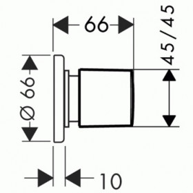 Фото 1 Запорный вентиль Hansgrohe Metris СМ (31677000)