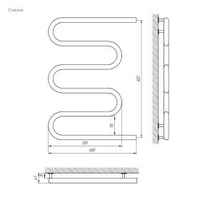 Фото 1 Полотенцесушитель Laris Змейка 32 РС5 600х800