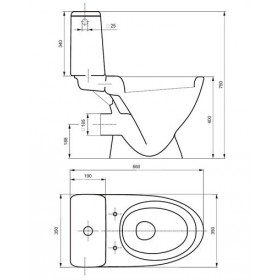 Фото 1 Унитаз компат Pilch 5813A