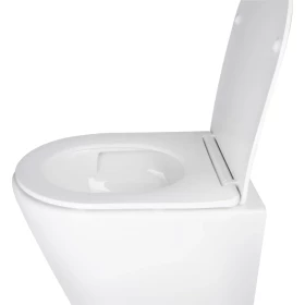 Фото 4 Унітаз підвісний Swan, Ultra Quiet сидіння Slim Duroplast/ Soft-close/ Quick relase WHITE Qtap 
