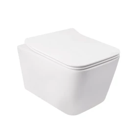 Фото Унітаз підвісний Crow, Rimless з сидінням Slim Duroplast/ Soft-close/ Quick relase White Qtap
