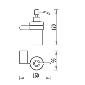 Фото 1 5081 VICTORIA Дозатор жидкого мыла, стекло