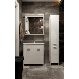 Фото 3 Тумба Ювента Brooklyn-55 с умывальником Soft-55 белый