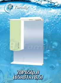 Фото Зеркало A Family 1-ZP 65 Левое Салатовое