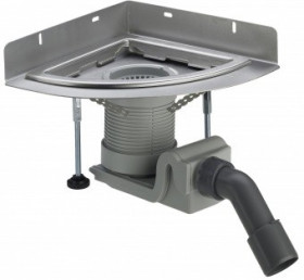 Фото Угловой трап полукруглый (глянец) Viega 619800 DN50