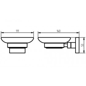 Фото 1 Haceka Mezzo Мыльница (стекло) (403003)