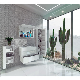 Фото 6 Зеркальный шкаф Botticelli Toscana TsM-100 белый