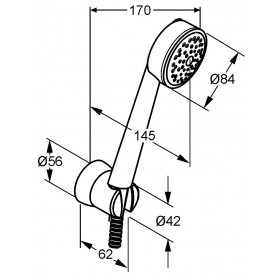 Фото 1 KLUDI ZENTA душевой гарнитур для ванны 1S черный/хром