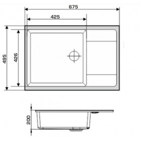 Фото 1 Кухонная мойка Granado LINARES terra (675*495mm.)