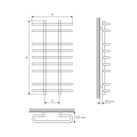 Фото 1 Полотенцесушитель Laris Сахара П9 500х900