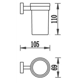 Фото 1 4784 TERRA Стакан для зубных щёток, стекло