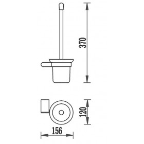 Фото 1 5088 VICTORIA Щётка для унитаза, стекло