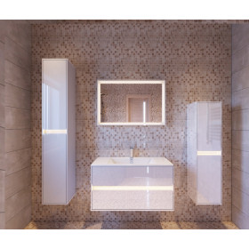 Фото 2 Тумба Botticelli Torino Tr-100 белый с умывальником Marlen-100