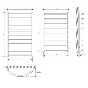 Фото 1 Полотенцесушитель Laris Омега П9 400х800