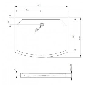 Фото 1 200-080201 Поддон акриловый Aquaform Supra Pro (8) 120х90