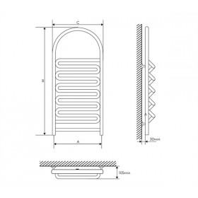 Фото 1 Полотенцесушитель Laris Лиана П 400х1200