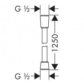 Фото 1 Шланг душевой Hansgrohe Isiflex-B 125см (28272000)