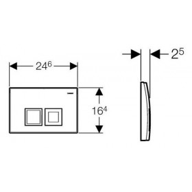 Фото 1 Спускная кнопка 115.135.46.1 ДЕЛЬТА 50 хром матовый